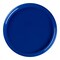 Solid Blue Flat Round Disposable Plastic Dinner Plates - 10" (120 Plates)